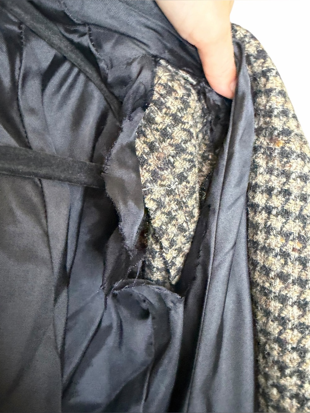 Vintage L.L. Bean Wool Houndstooth Jacket - Size SP - Picture 9 of 16